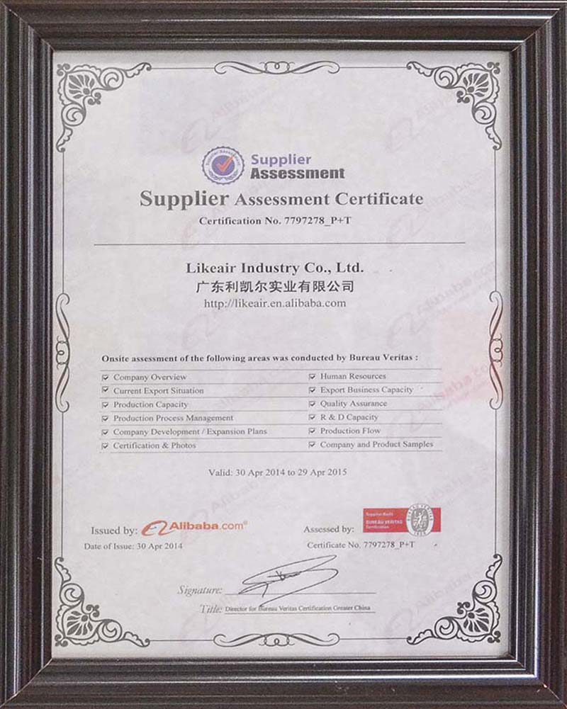Alibaba.com Assessed Supplier